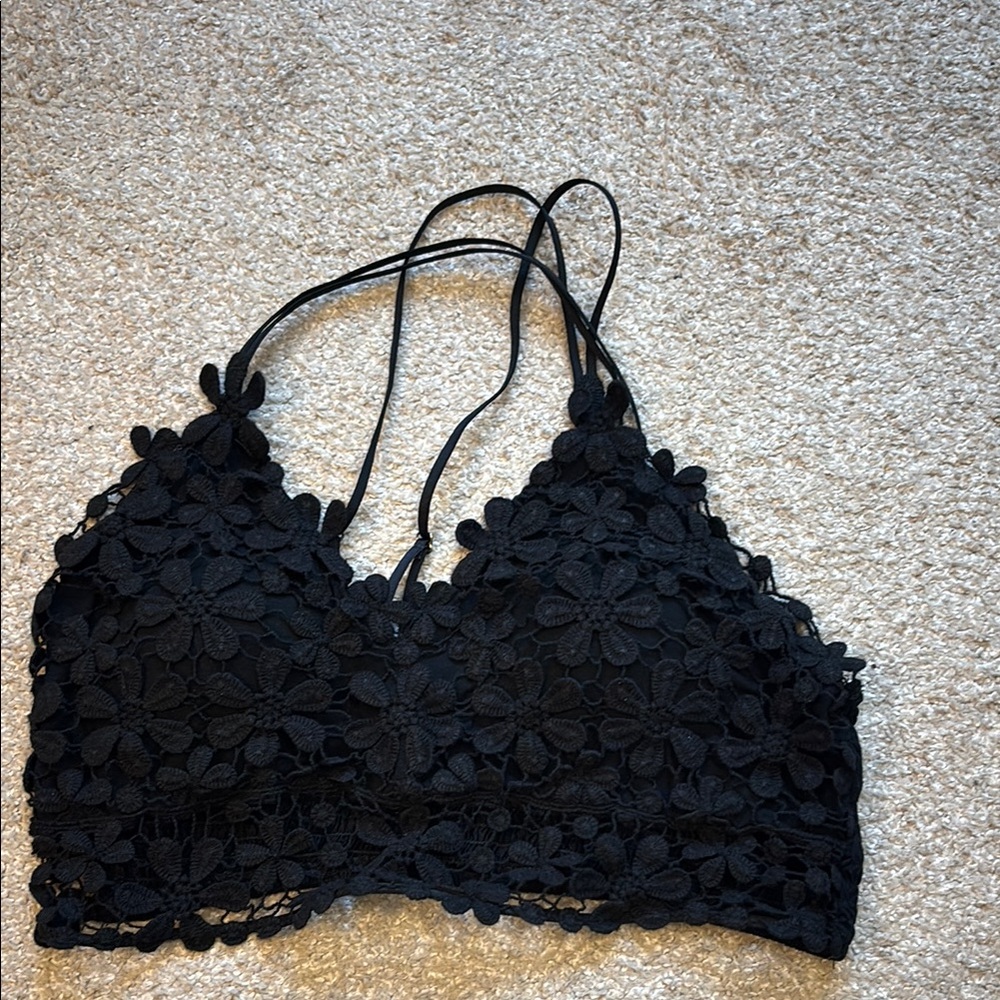 Black Floral Lace Bralette